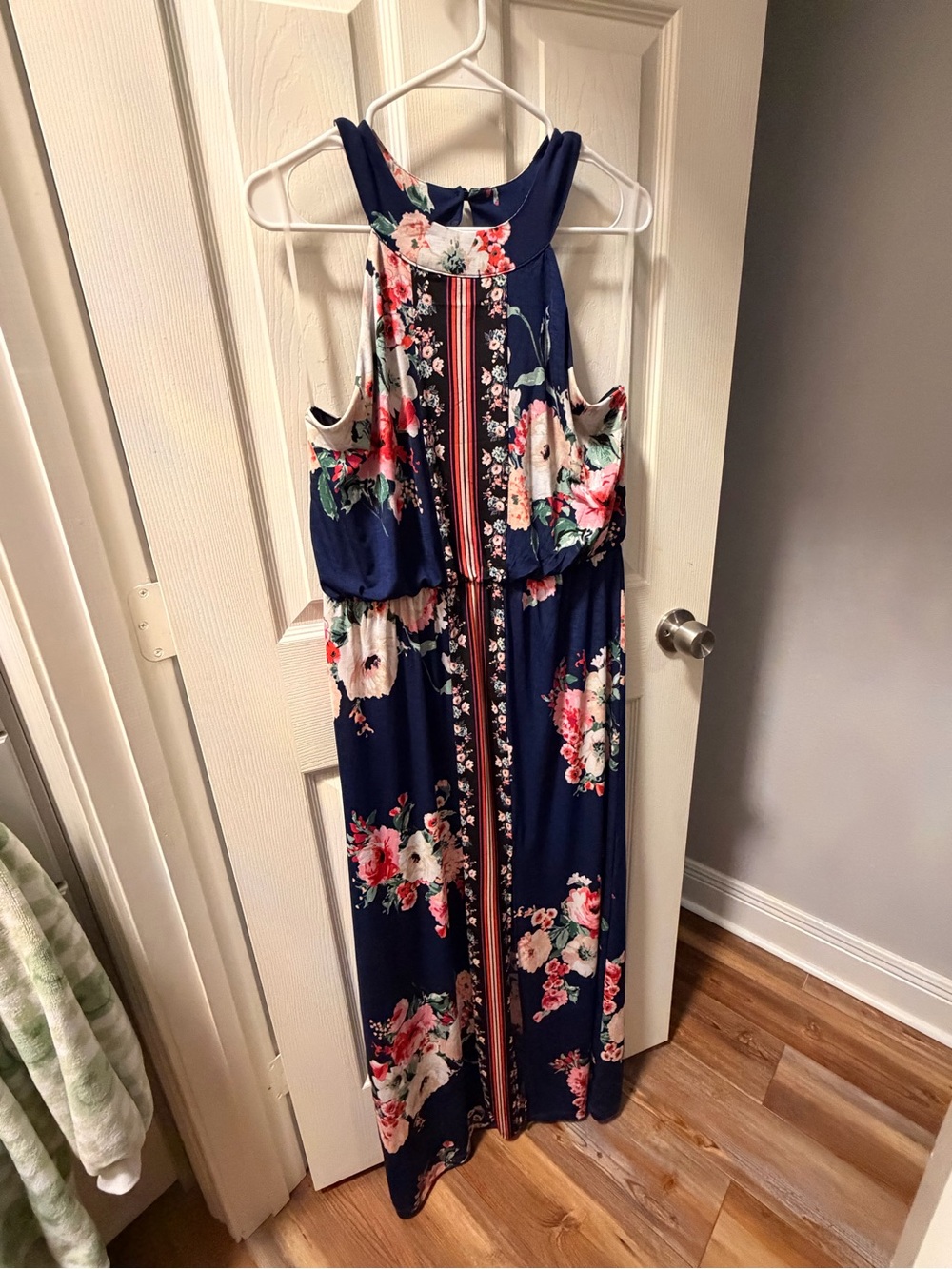 Blue dress with flowers